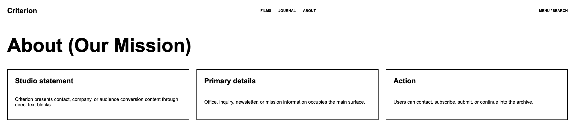 Criterion About (Our Mission) Desktop