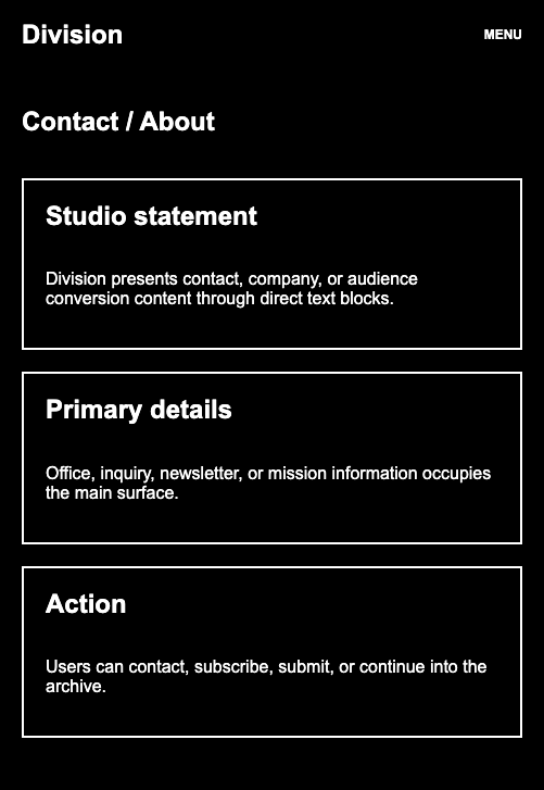 Division Contact / About Mobile