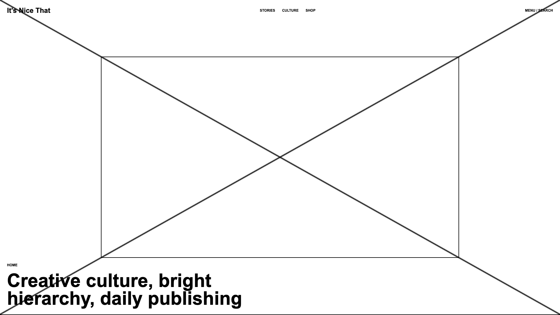 It's Nice That Home Desktop Fold