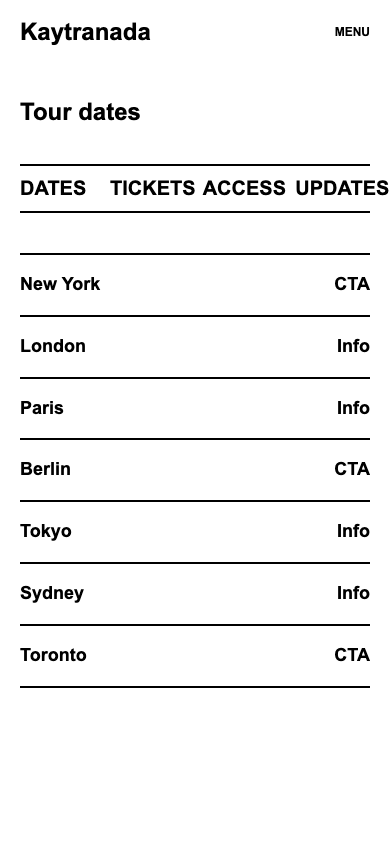 Kaytranada Tour Dates Mobile Fold