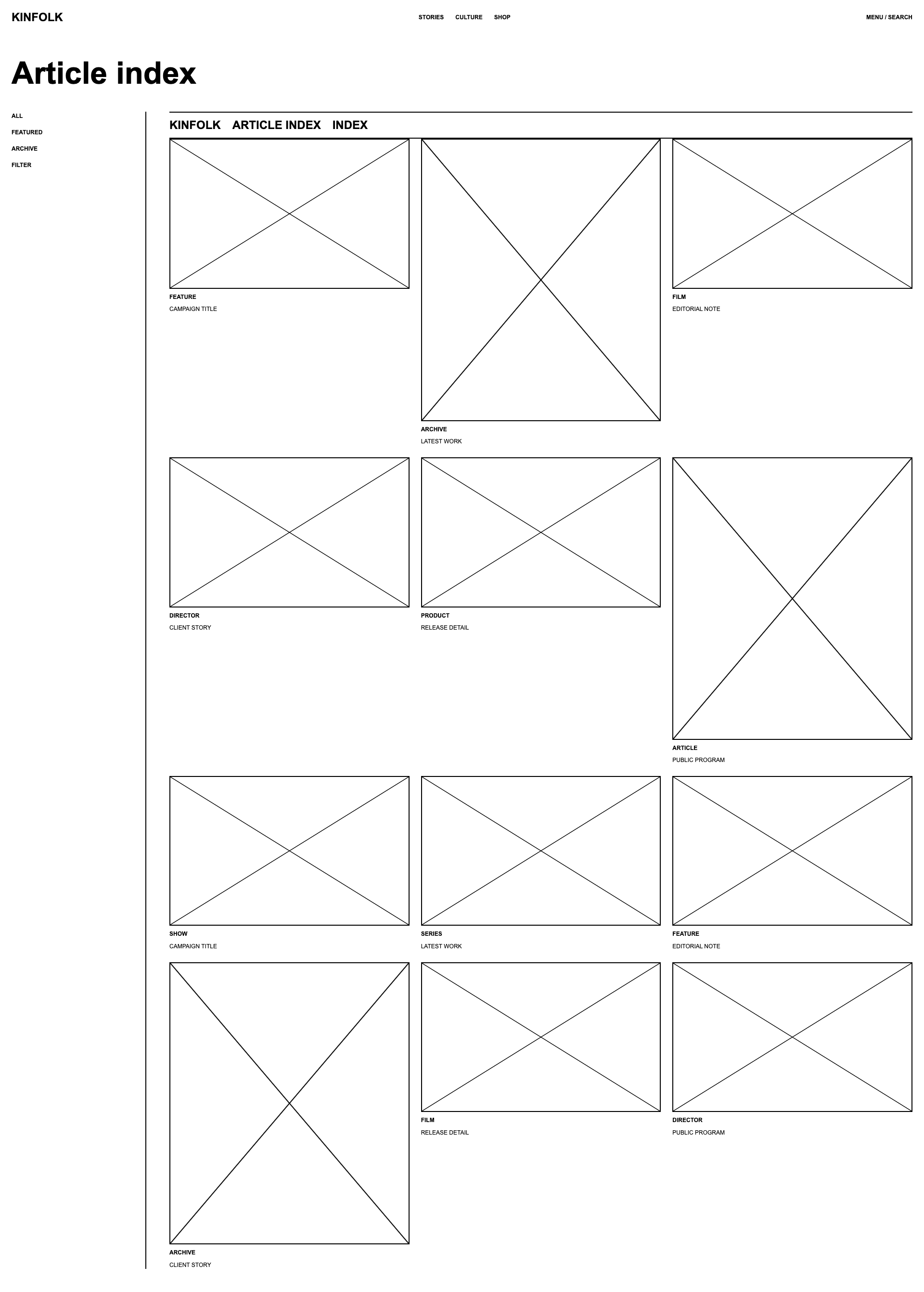 KINFOLK Article Index Desktop