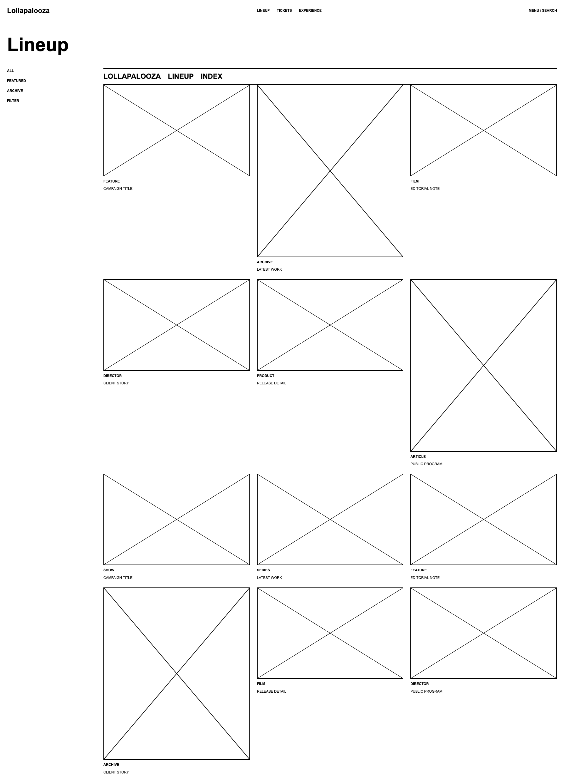 Lollapalooza Lineup Desktop Fold