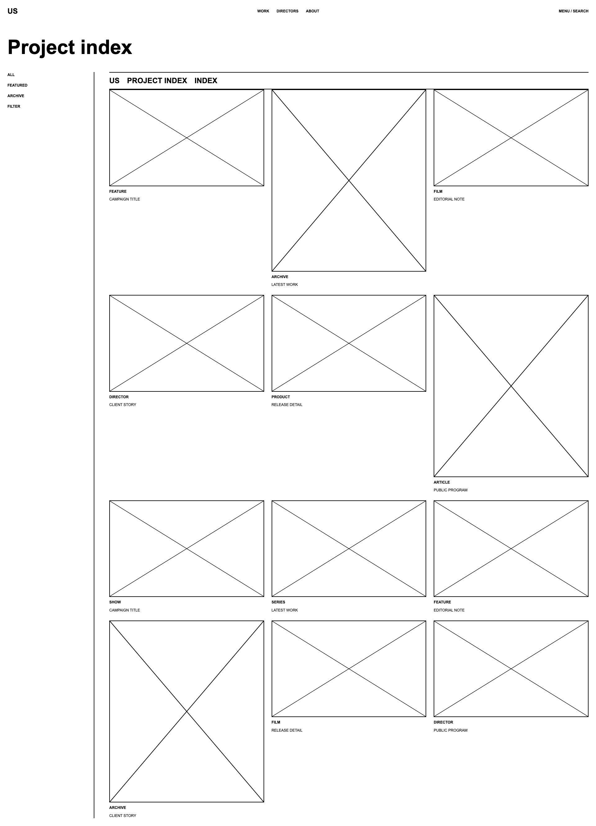 US Project Index Desktop